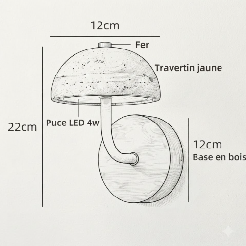 Applique murale | MANICO — schéma dimensions
