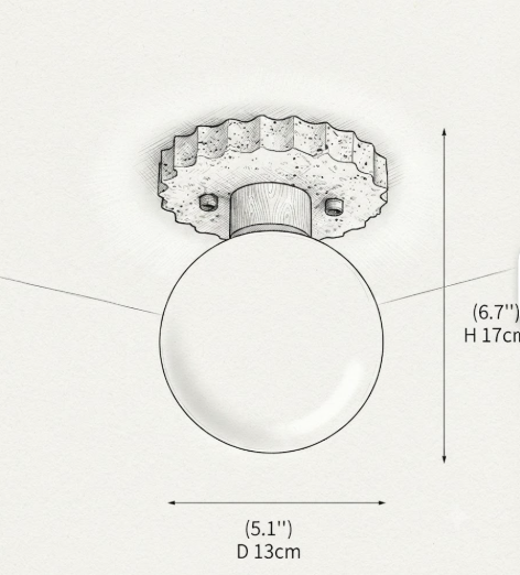 Plafonnier | GRANA — schéma dimensions