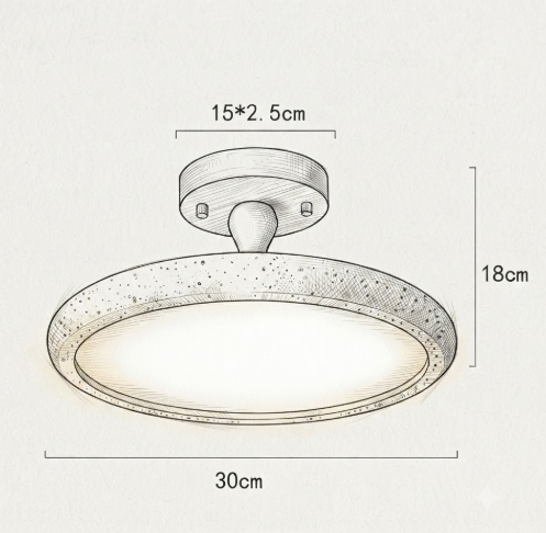 Plafonnier | ANELLO — schéma dimensions