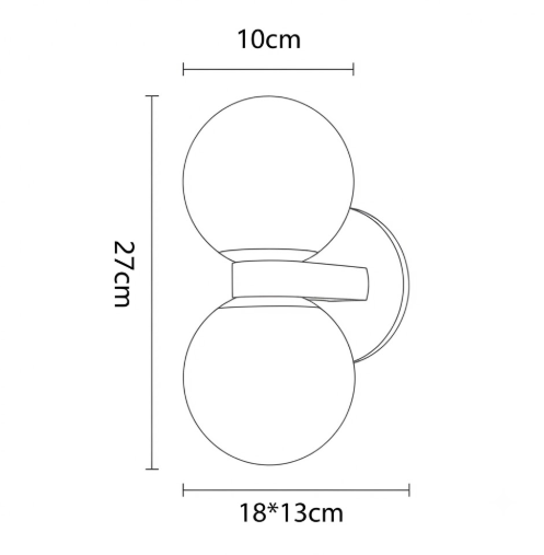 Applique murale | NYM — schéma dimensions