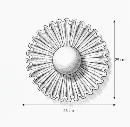 Applique murale | COROLLE — schéma dimensions