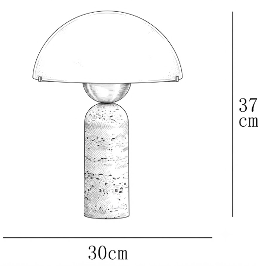 Lampe de table | SARINE — schéma dimensions