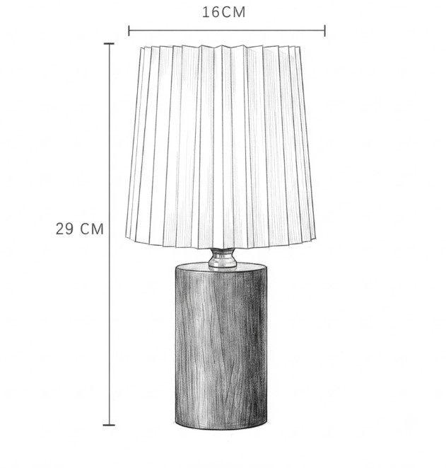 Lampe de table | KESO — schéma dimensions