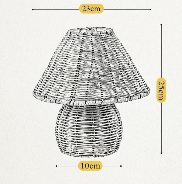 Lampe de table | BOLKA — schéma dimensions
