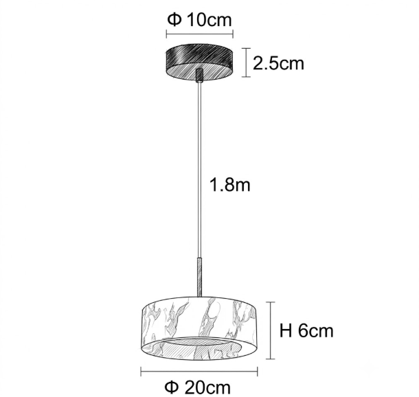 Suspension | HALYA — schéma dimensions