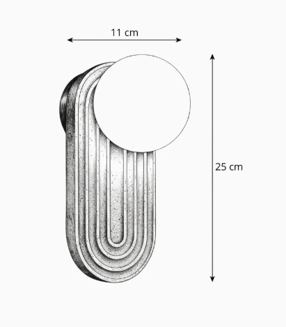 Applique murale | RIVE — schéma dimensions