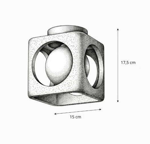 Plafonnier | CELLA — schéma dimensions