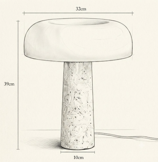 Lampe de table | ALBUS — schéma dimensions