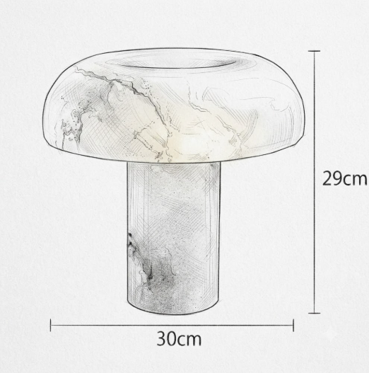 Lampe de table | BOLETUS — schéma dimensions